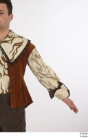  Photos Man in Historical Medieval Suit 4 15th century Medieval Clothing arm sleeve 0002.jpg
